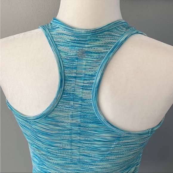 Athleta Racerback Fastest Track Blue Space Dye Tank Top - Picture 7 of 10